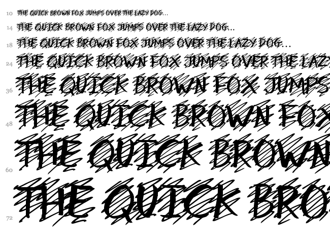 My Mistake font waterfall